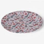 Einzigartiger Fall Pattern Stil Pappteller (Schrägansicht)