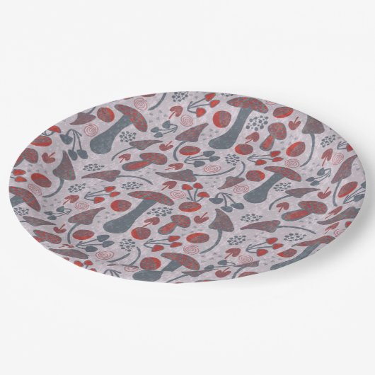 Einzigartiger Fall Pattern Stil Pappteller (Schrägansicht)