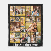 Einzigartiger Familienname 19 Foto Collage Einfach Fleecedecke (Vorderseite)