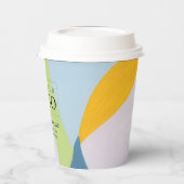 Einzigartiger Farbblock abstraktes Kunsthandwerksl Pappbecher (Links)