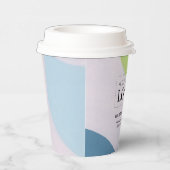 Einzigartiger Farbblock abstraktes Kunsthandwerksl Pappbecher (Rechts)