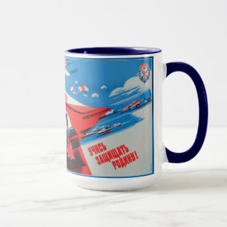Einzigartiger, farbenfroher Sowjetischer Kosmonaut Tasse