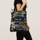 Einzigartiger farbiger Name Schwarz-Tasche Tasche (Von Nahem)