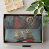 Einzigartiger farbiger Steampunk-Papagei Seidenpapier (Geschenk)