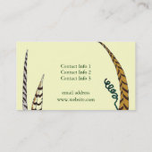 Einzigartiger Fasan versieht kundenspezifische Visitenkarte (Rückseite)