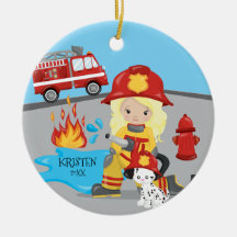 Einzigartiger Feuerwehrmann-blondes