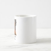 Einzigartiger Feuerwehrmann mit Katze auf brennend Kaffeetasse (Mittel)