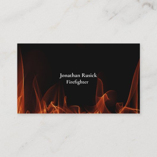 Einzigartiger Feuerwehrmann Visitenkarte (Vorderseite)