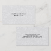 Einzigartiger Floral Damask Grau Special Schlicht Visitenkarte (Vorne/Hinten)