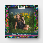 Einzigartiger floraler Abschluss Custom StylishFot Fotoplatte (Vorderseite)