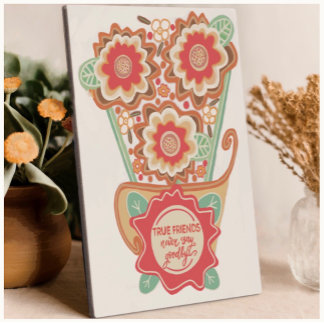 Einzigartiger floraler Designstil Fotoplatte
