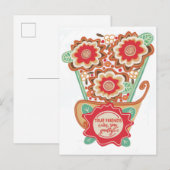 Einzigartiger floraler Designstil Postkarte (Vorne/Hinten)