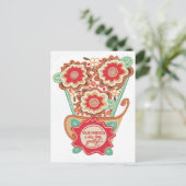 Einzigartiger floraler Designstil Postkarte (Stehend Vorderseite)