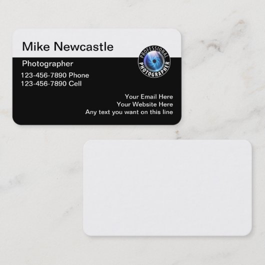 Einzigartiger Fotograf Visitenkarte (Vorne/Hinten)