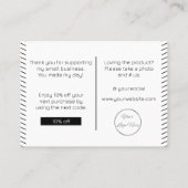 Einzigartiger Friseur in Schwarz/Weiß, vielen Dank Visitenkarte (Rückseite)