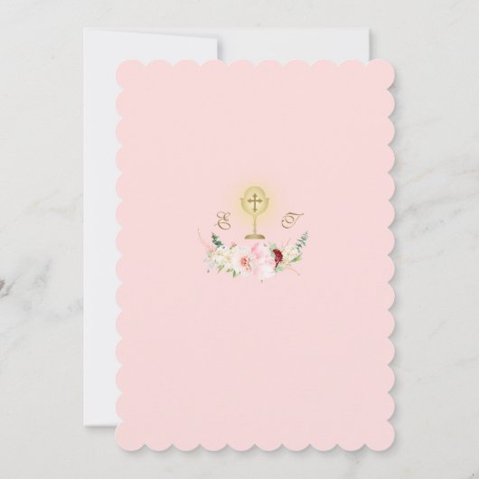 Einzigartiger Frühlingsholz Blütenblüte Gold Heili Einladung (Rückseite)