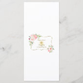 Einzigartiger Frühlingsholz Blütenblüte Gold Heili Menükarte (Rückseite)