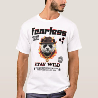 Einzigartiger Gangster-Panda-Urban-Streetwear-Kuns T-Shirt