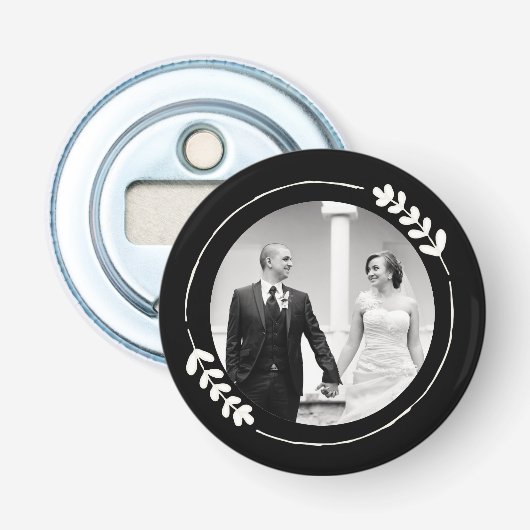 Einzigartiger Gastgeschenk Hochzeit Foto Flaschenö Flaschenöffner (Vorderseite)