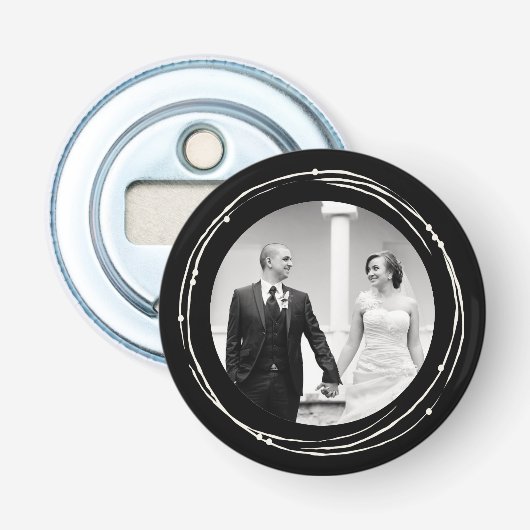 Einzigartiger Gastgeschenk Hochzeit Foto Flaschenö Flaschenöffner (Vorderseite)