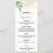 Einzigartiger Gastname Wedding Buffet Menükarte (Vorderseite)