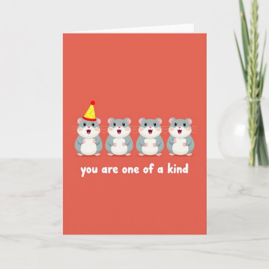 Einzigartiger Geburtstag-Hamster-Karte Karte (Vorderseite)