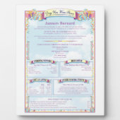 Einzigartiger Geburtstag Sie waren Geboren Fotoplatte (Vorderseite)