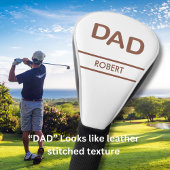 Einzigartiger gehefteter Leder Look VATER Name Bra Golf Headcover