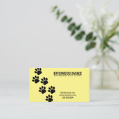 Einzigartiger Gelb- und Schwarz-Paw-Druckgang Hund Visitenkarte (Stehend Vorderseite)