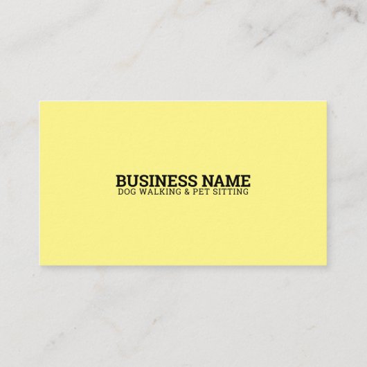 Einzigartiger Gelb- und Schwarz-Paw-Druckgang Hund Visitenkarte (Rückseite)