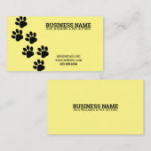 Einzigartiger Gelb- und Schwarz-Paw-Druckgang Hund Visitenkarte (Vorne/Hinten)