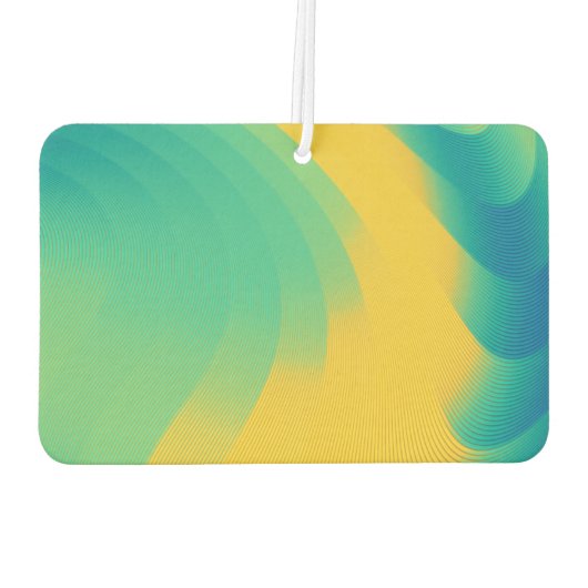 Einzigartiger Gelber Abstrakter-Design-Air-Freshen Autolufterfrischer (Rückseite)