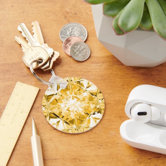 Einzigartiger gelber Diamant-Individuelle Name Mod Schlüsselanhänger (Schreibtisch)