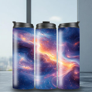 Einzigartiger Glitzer Milchstraße Thermal Tumbler Thermosbecher