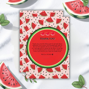 Einzigartiger Glitzer Moderne Wassermelone Kinderd Dankeskarte