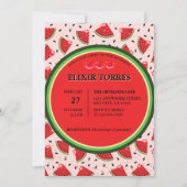 Einzigartiger Glitzer Moderne Wassermelone Kinderd Einladung (Vorderseite)