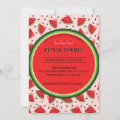 Einzigartiger Glitzer Moderne Wassermelone Kinderd Einladung (Vorderseite)