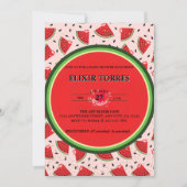 Einzigartiger Glitzer Moderne Wassermelone Kinderd Einladung (Vorderseite)