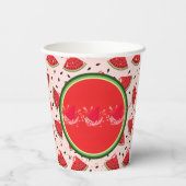 Einzigartiger Glitzer Moderne Wassermelone Kinderd Pappbecher (Rückseite)