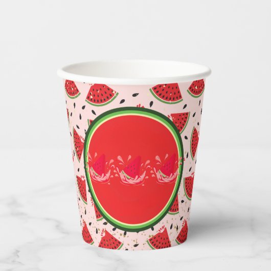 Einzigartiger Glitzer Moderne Wassermelone Kinderd Pappbecher (Vorderseite)