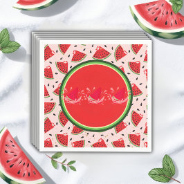 Einzigartiger Glitzer Moderne Wassermelone Kinderd Serviette