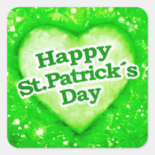 Einzigartiger glücklicher St Patrick ´s Quadratischer Aufkleber
