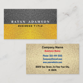 Einzigartiger Gold Black Glitzer - Beruflicher Lux Visitenkarte