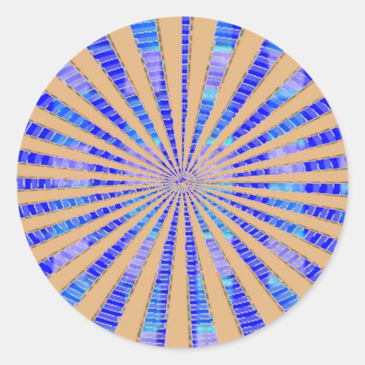 Einzigartiger Gold-Star Runder Aufkleber (Vorderseite)