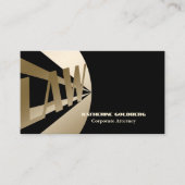 Einzigartiger Gold- und Black-Anwalt für die Law B Visitenkarte (Vorderseite)