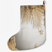 Einzigartiger Goldene Dekorative Strumpf Großer Weihnachtsstrumpf (Rückseite)