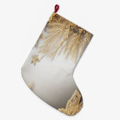 Einzigartiger Goldene Dekorative Strumpf Großer Weihnachtsstrumpf (Vorderansicht (hängend))