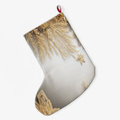 Einzigartiger Goldene Dekorative Strumpf Großer Weihnachtsstrumpf (Rückseite (Hängend))