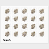 Einzigartiger goldener abstrakter Sticker Grafik (Blatt)
