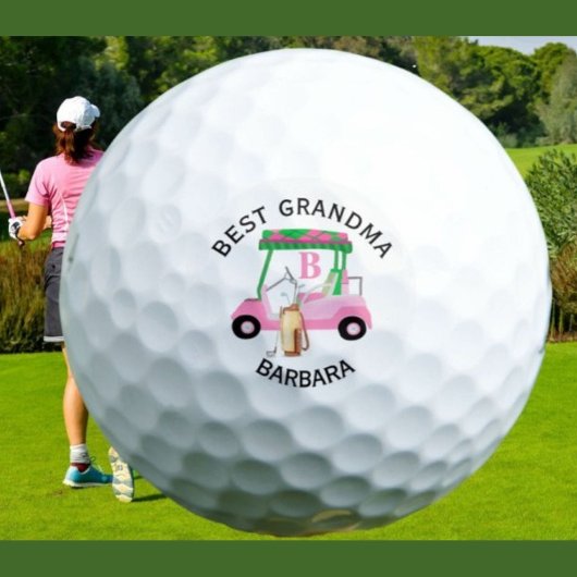 Einzigartiger Golf Cart Beste Grandma Monogramm Na Golfball